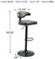 Signature Design by Ashley® Bellatier Black Upholstered Swivel Bar Stool-3
