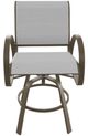 Telescope Casual Aruba Abalone/Beachwood Aluminum/Fabric Outdoor Sling Balcony Height Swivel Cafe Chair-1
