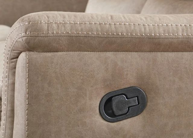 Hughes Furniture® 15176 Gio Mushroom Manual Recliner-3