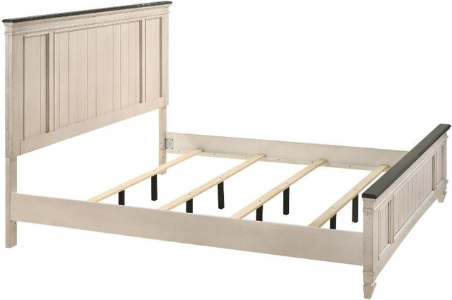Crown Mark Sawyer Beige/Gray King Panel Bed-1