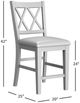 Jofran Inc. Telluride Beige/Gold Double X-Back Counter Stool-2