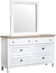Magnussen Home® Windmill Harbour Sand/White Whisp Double Drawer Dresser-4