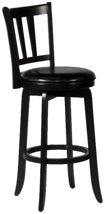 HH2 Home Presque Isle Black Swivel Bar Stool-1