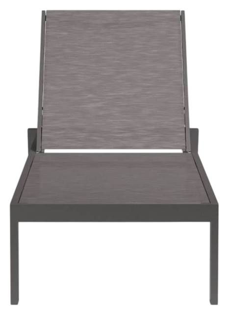Sunset West Vegas Graphite Metal Outdoor Stackable Chaise-1