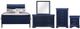 Global Furniture USA Charlie 5-Piece Royal Blue Full Bedroom Set-0