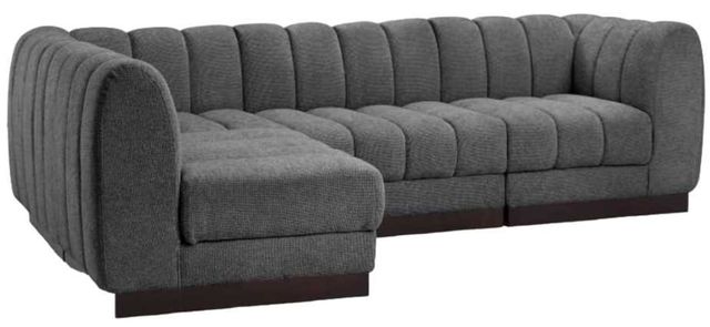 Meridian Furniture Quinn 4-Piece Gray Sectional-0