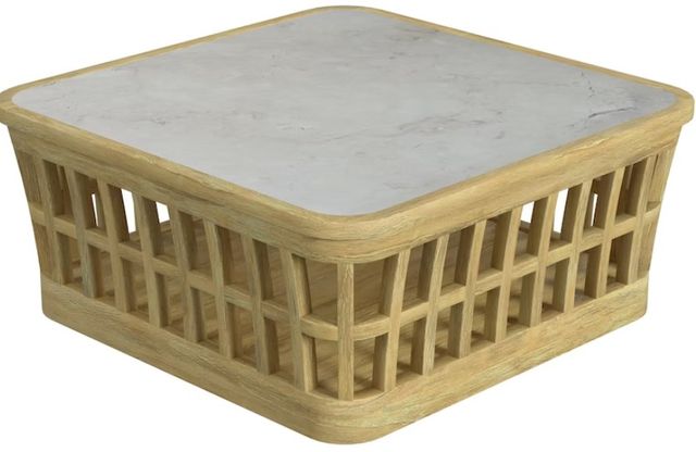 Butler Specialty Company Monhegan Light Brown Wood Outdoor Coffee Table