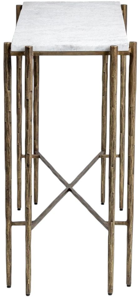 Classic Home Jasmine Moonstone White Console Table-3