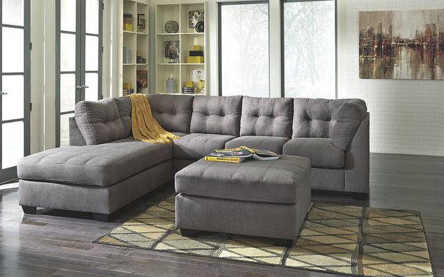 Benchcraft® Maier Charcoal Accent Ottoman-2