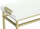 Fairfield® East Camden Pearl Console Table with Antique Brass Base-4