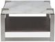 Magnussen Home® Paradox Pearl White Rectangular Cocktail Table with Platinum Frame -3