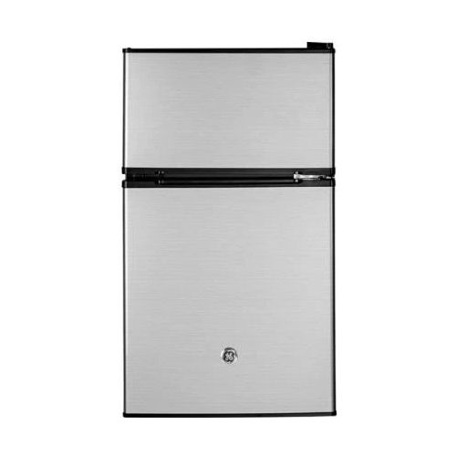 GE® 19" 3.1 Cu. Ft. CleanSteel® Stainless Steel Compact Refrigerator-0