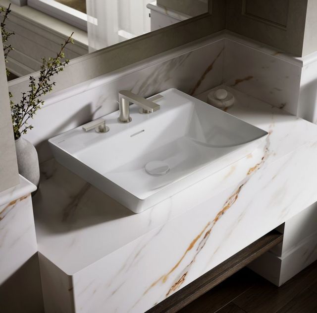 Kohler Brazn® White 23" x 19" Rectangular Vessel Bathroom Sink-2
