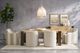 Fairfield® Wyatt Beige Dining Table with Brown Base-1