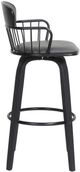 Armen Living Willow Black/Gray Swivel Counter Stool-4