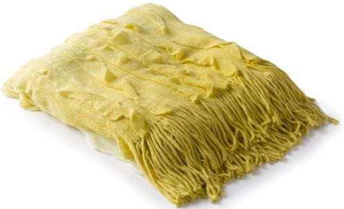 Surya Toya Bright Yellow 50"x60" Throw Blanket-1
