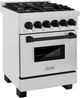 ZLINE Autograph Edition 24" Satin Stainless Steel Pro Style Dual Fuel Range-3
