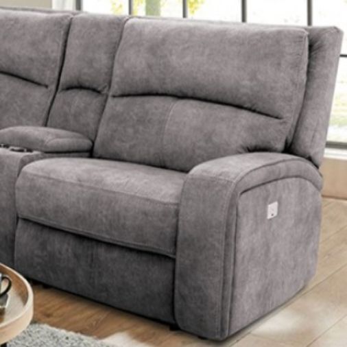 Furniture of America® Apostolos 6-Piece Light Gray Modular Power Reclining Sectional-2