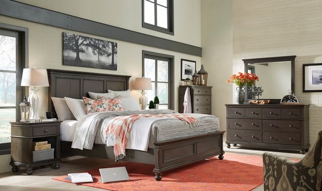 aspenhome® Oxford Peppercorn Queen Panel Headboard-0
