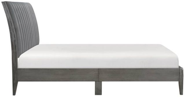Homelegance® Dade Gray Eastern King Upholstered Panel Bed-3