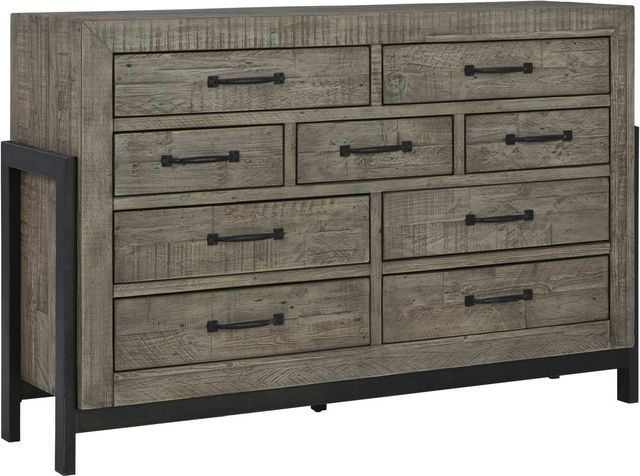 Signature Design by Ashley® Brennagan 3-Piece Gray Queen Panel Bed Set-2