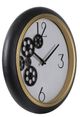 A & B Home Black/White Sleek Gear Clock-1