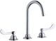 Elkay Chrome 8" Centerset Concealed Deck Laminar Flow Faucet with 5" Gooseneck Spout and 4" Wristblade Handles-0