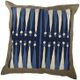 A & B Home Blue/Brown/White Throw Pillow-0