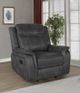 Coaster® Lawrence Charcoal Glider Recliner-4