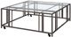 Coaster® Adri Glass Top Coffee Table with Black Nickel Base-2