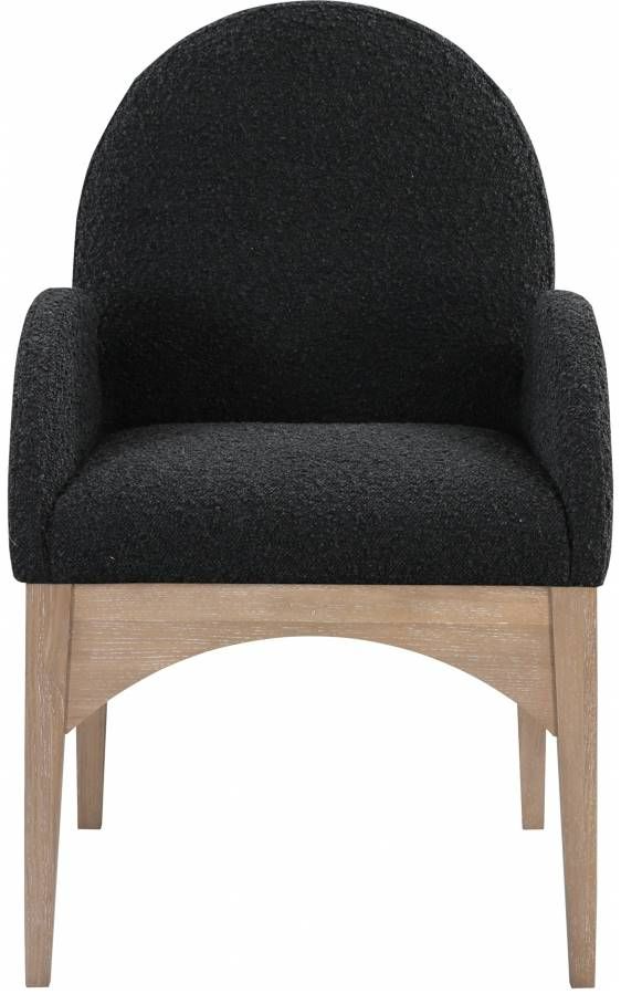 Meridian Furniture Waldorf Black/Natural Dining Arm Chair-1