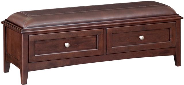 Whittier Wood® Furniture McKenzie Caffe 2-Drawer Bench-0