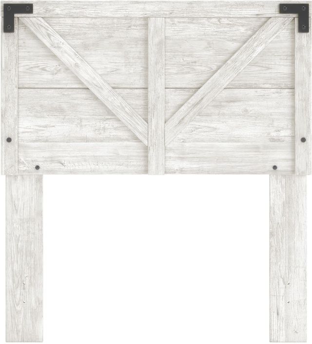 Signature Design by Ashley® Shawburn Whitewash Twin Crossbuck Panel Headboard-1