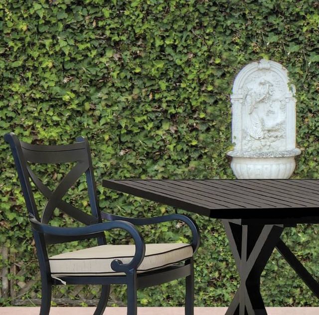 Sunset West Monterey Old World Copper Metal Outdoor Trestle Dining Table-1