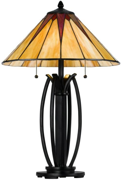 Cal® Lighting & Accessories Tiffany Dark Bronze Table Lamp-1
