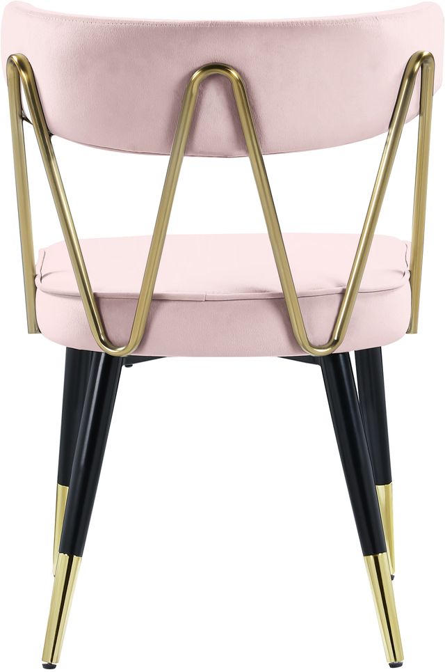 Meridian Furniture Rheingold Pink Velvet Dining Chair-3