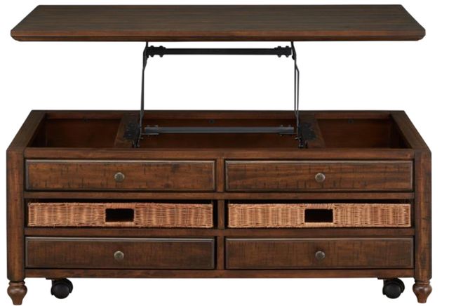 Magnussen Home® Cottage Lane Coffee Lift Top Cocktail Table-3