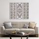 Olliix by Madison Park Mandal 3 Pieces Grey Panel Printed Wood Wall Decor Set-5