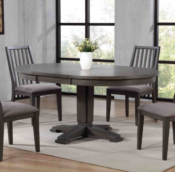 Winners Only® Hartford Gray Pedestal Dining Table-1