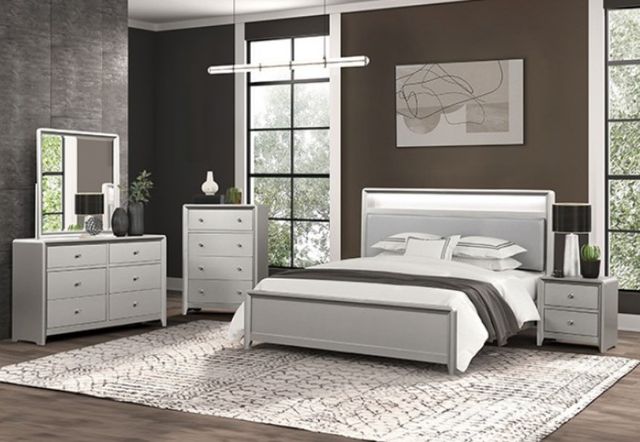 Furniture of America® Bryne Champagne Queen Bookcase Bed-2