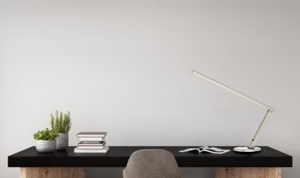 Cal® Lighting & Accessories Savona Satin Nickel Desk Lamp-1
