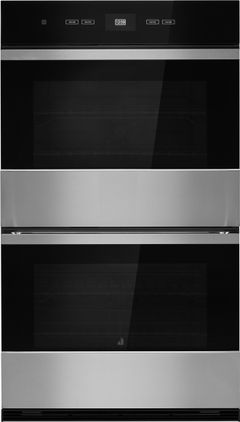 JennAir® NOIR™ 30" Floating Glass Black Built-In Double Electric Wall Oven