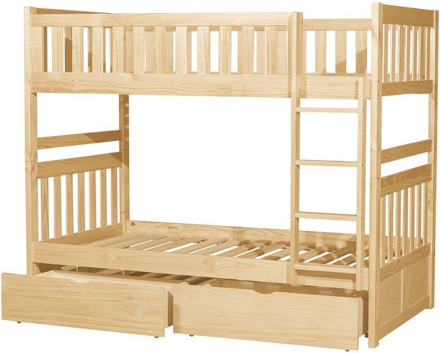 Homelegance® Bartly Natural Pine Youth Twin/Twin Storage Bunk Bed-3