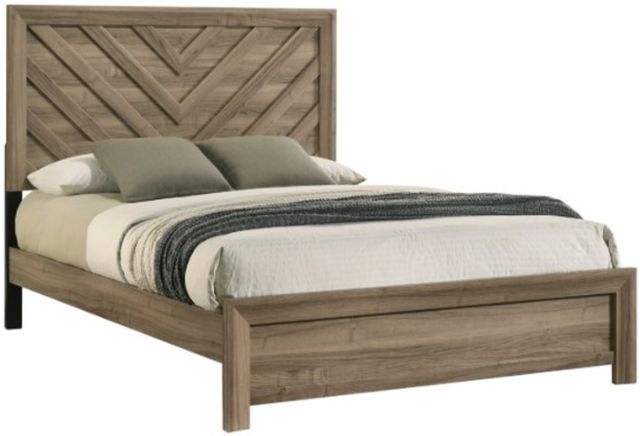 Crown Mark Valor Light Brown Queen Panel Bed-0