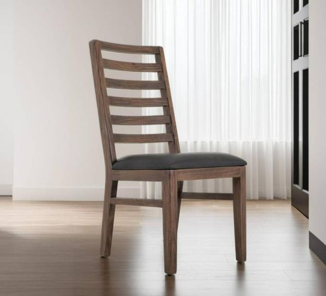 International Furniture Direct Walnut Brown Reddish Brown Side Chair-1
