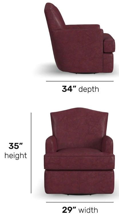 Flexsteel® Customizable Judge Leather Swivel Chair-2