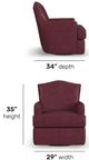 Flexsteel® Customizable Judge Leather Swivel Chair-2