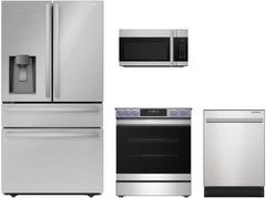 Sharp® 4 Piece Stainless Steel Kitchen Appliance Package