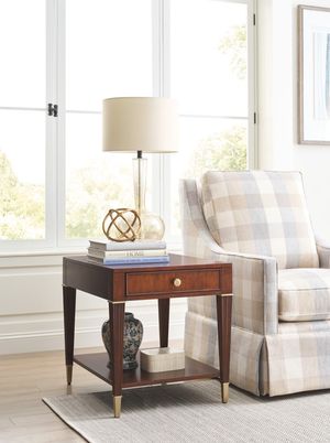 Hammary Addison Greenhill Brown Rectangular End Table