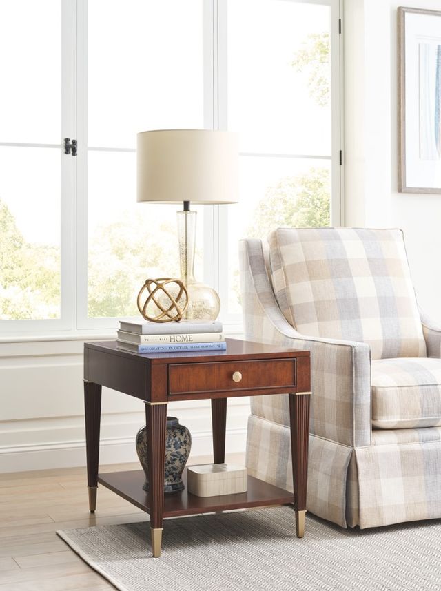 Hammary® Addison Greenhill Brown Rectangular End Table-1